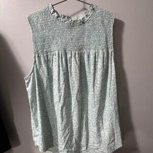 Women's sleeveless Ava & Viv Blouse Size 1X